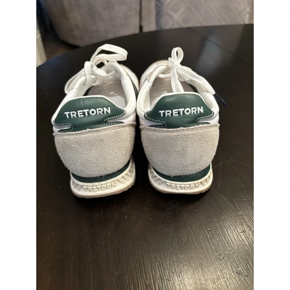 Tretorn Kristine Sneakers Size 7.5 Woman's White/Green Preppy Classic Sporty